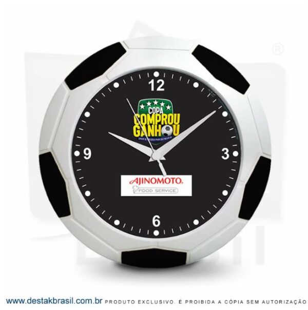 relógio promocional bola de futebol personalizado